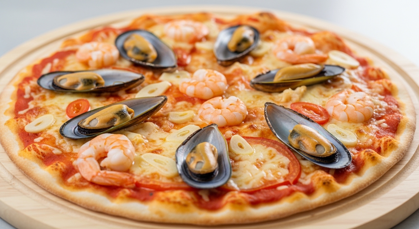 Pizza Frutti di Mare mit Meeresfrüchten